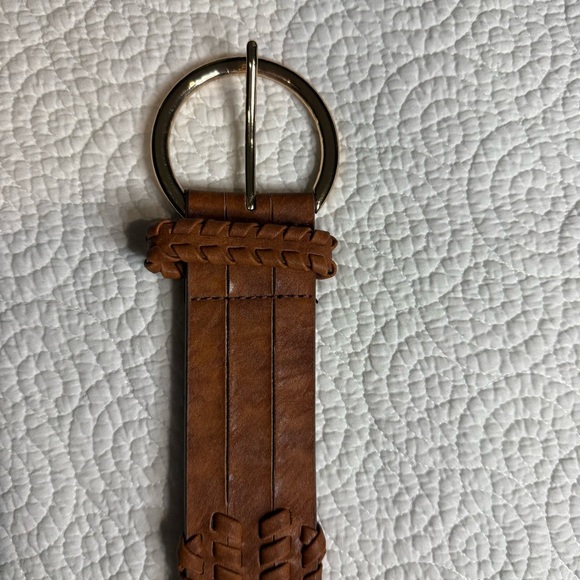 Costa Blanca Woven Brown Belt with Silver Buckle - Picture 3 of 7